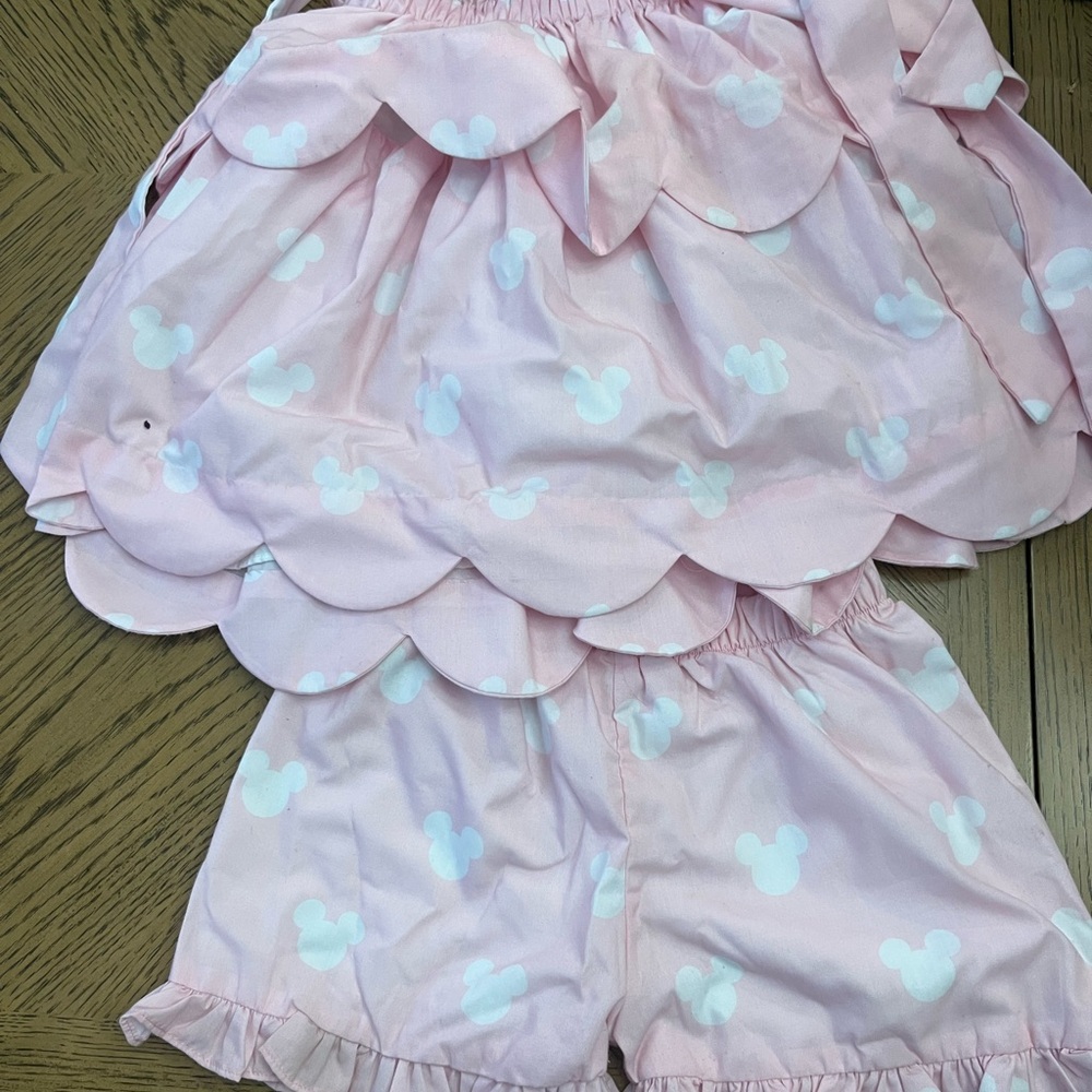 Pink and White Mickey Mouse Outfit